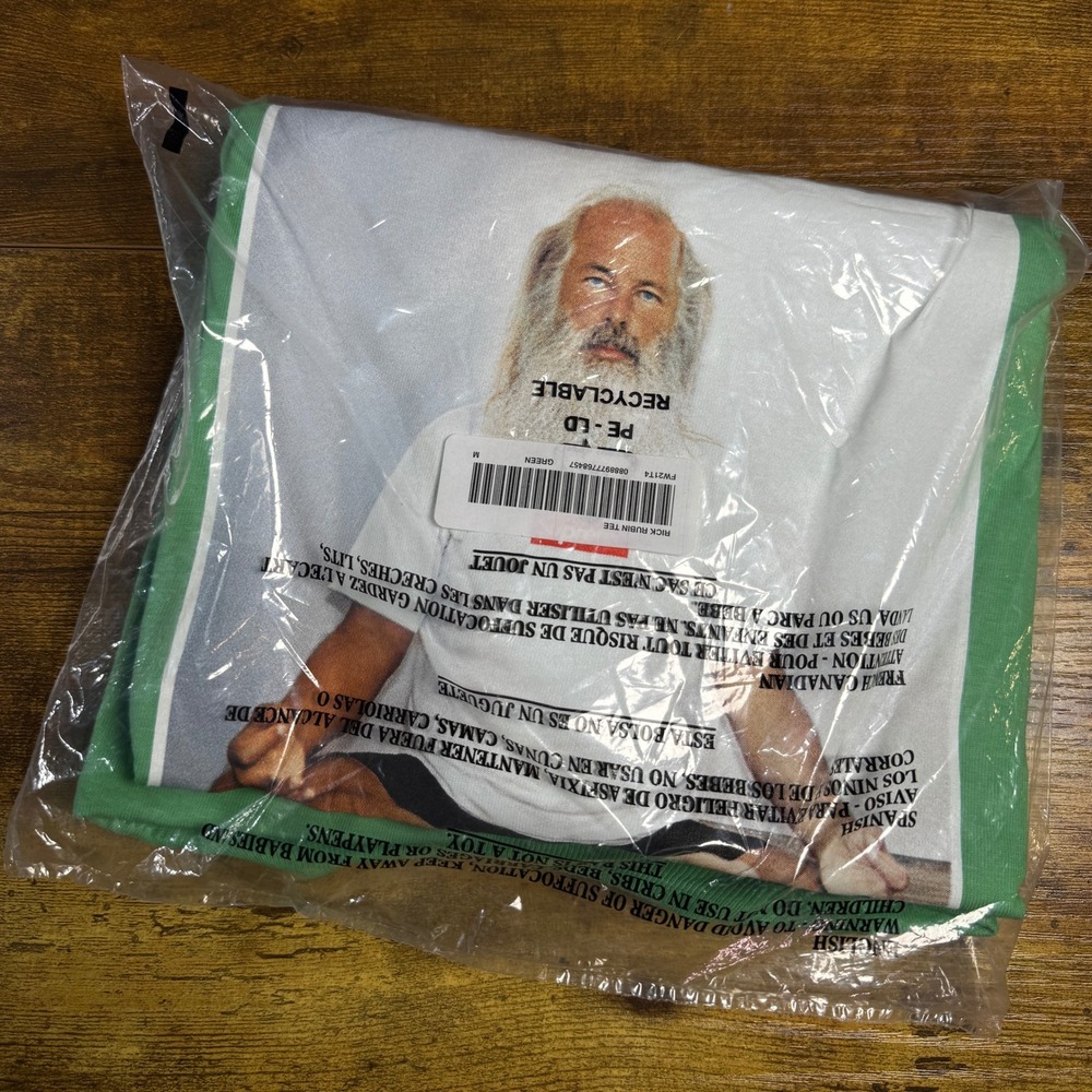 Supreme Rick‎ Rubin Tee FW21T4 Green Cotton Graphic T-Shirt Mens Medium